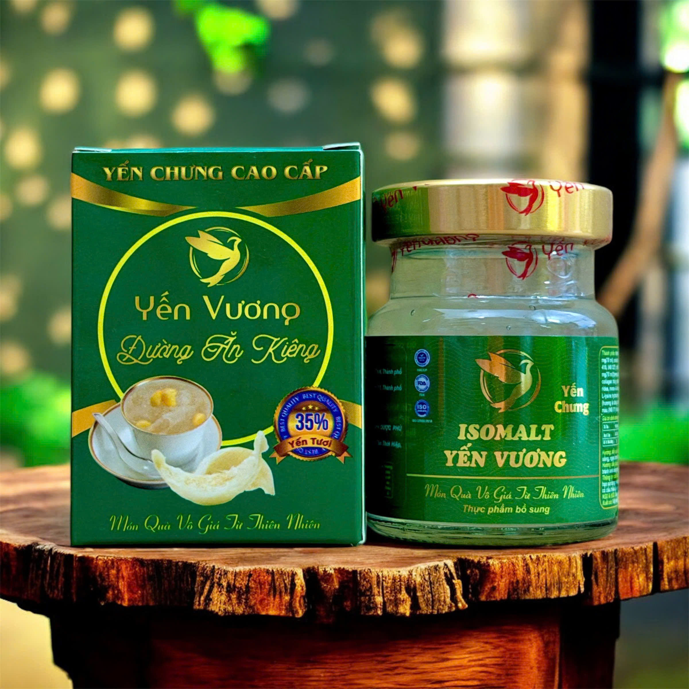 Hũ yến Vương 70ml có hộp Đường Isomal